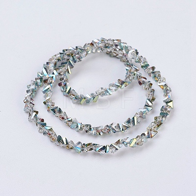 Electroplate Glass Beads Strands EGLA-J145-4mm-HP04-1