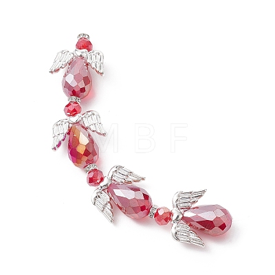 Angel Fairy Shape Electroplate Transparent Glass Beads Strands AJEW-JB01174-1
