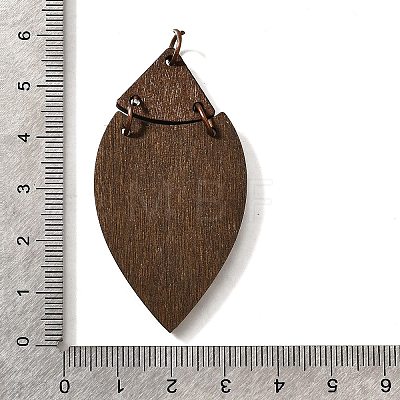 Printed Poplar Wood Big Pendants FIND-B045-24C-1