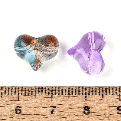 Baking Paint Transparent Glass Beads DGLA-N018-08-1