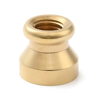 Golden Plated Round Shaped Wax Seal Brass Stamp Head STAM-K002-01G-11-1