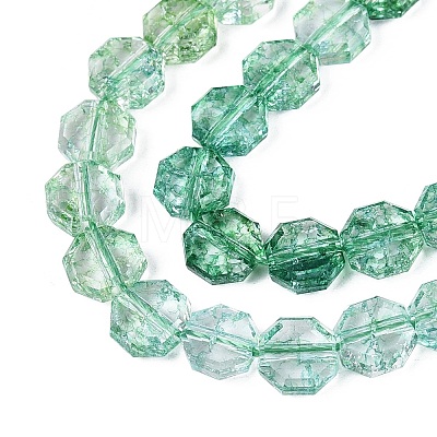 Transparent Crackle Glass Beads Strands GLAA-Q108-03A-08-1