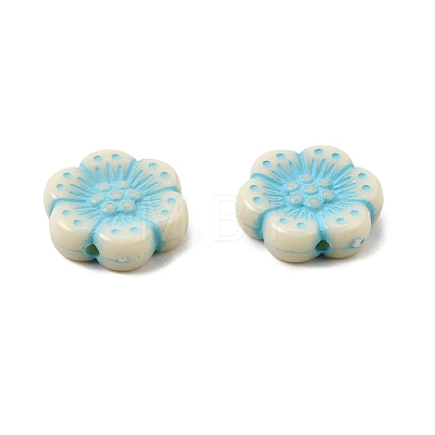 Painted Opaque Acrylic Beads AC-CBAA127-02A-1