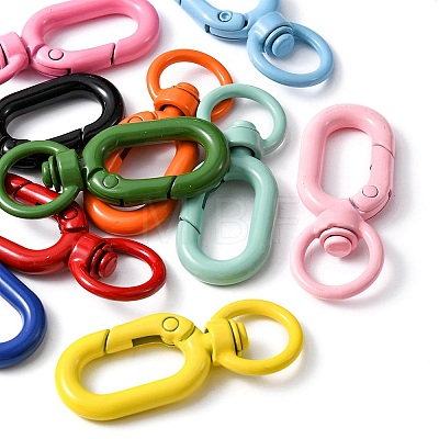 10Pcs Spray Painted Alloy Swivel Clasps FIND-YW0001-57-1
