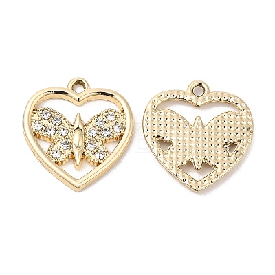 UV Plating Alloy Rhinestone Pendants PALLOY-A004-09G-1