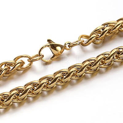 304 Stainless Steel Wheat Chain Jewelry Sets For Men SJEW-O032-04G-1