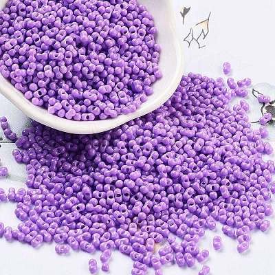 Baking Paint Glass Seed Beads SEED-A033-04T-1