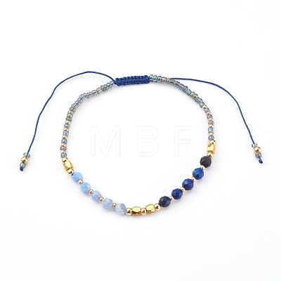 Adjustable Nylon Cord Braided Bead Bracelets BJEW-JB06024-1