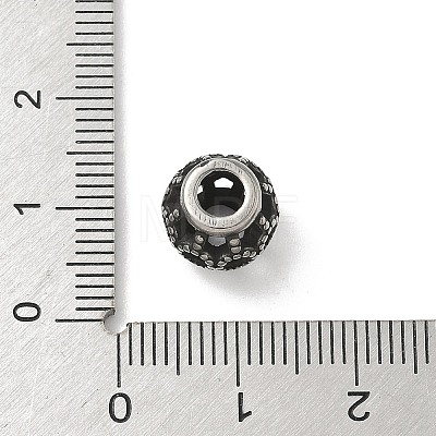 304 Stainless Steel European Beads STAS-H238-09B-AS-1