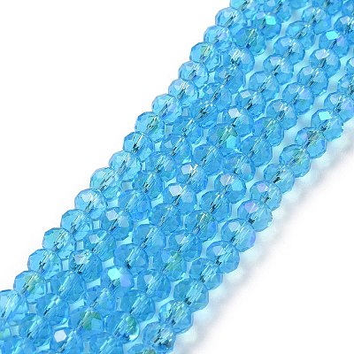Electroplate Glass Beads Strands EGLA-A034-T4mm-L03-1