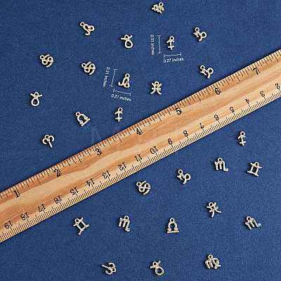 36Pcs 12 Style Clear Cubic Zirconia Charms JX603A-1