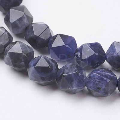 Natural Sodalite Beads Strands G-J376-65A-8mm-1