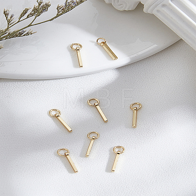8Pcs Brass Charms KK-LP0001-85I-1