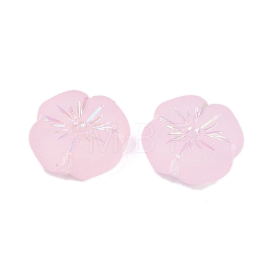 Frosted Transparent Acrylic Beads X1-OACR-P029-19B-05-1