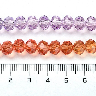Transparent Painted Glass Beads Strands X1-DGLA-A034-T6mm-A12-1