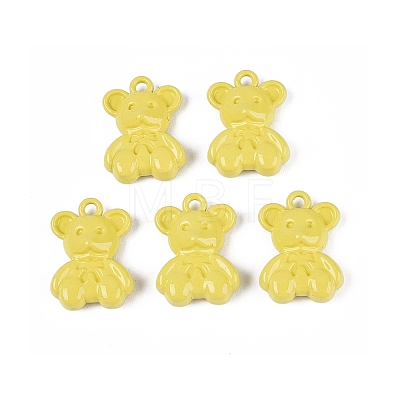 Spray Painted Alloy Pendants PALLOY-Q466-03F-1