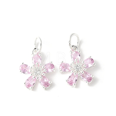 Brass Micro Pave Cubic Zirconia Pendants KK-U067-03S-03-1