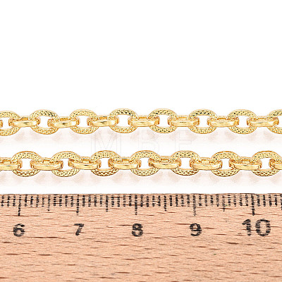 Brass Textured Cable Chains CHC-T018-29G-1