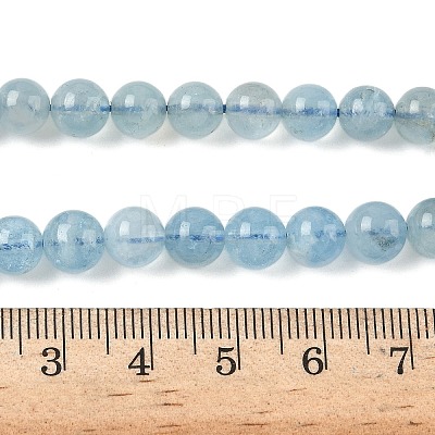 Natural Aquamarine Beads Strands G-D327-B01-6mm-1