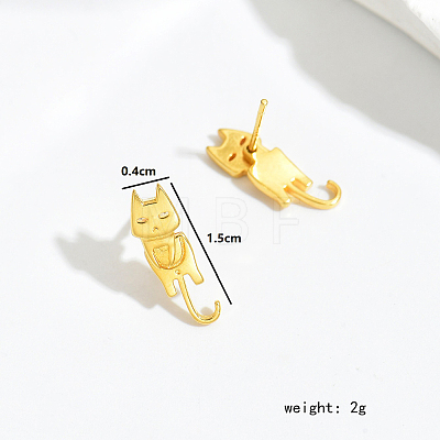 Cute Cat Stud Earrings for Women DX2509-1