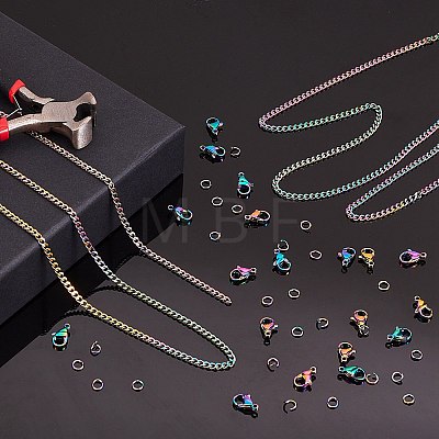 DIY Chain Jewelry Set Making Kit STAS-SZ0002-31-1