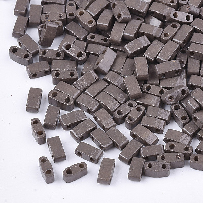 2-Hole Baking Paint Glass Seed Beads LS-SEED-S023-17B-17-1