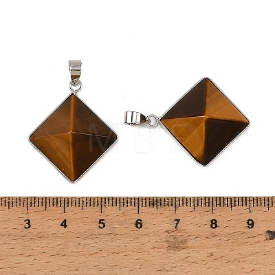 Natural Tiger Eye Pendants G-H359-03P-04-1