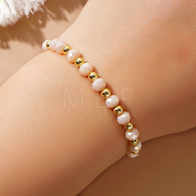 Natural Peach Moonstone Beads Stretch for Women MC1520-1