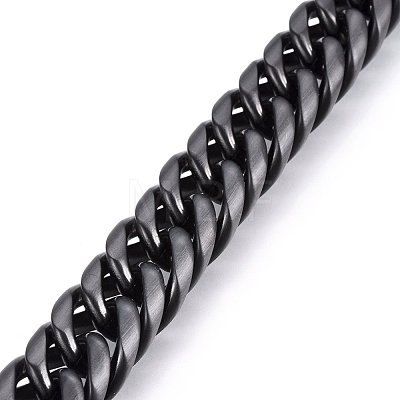 304 Stainless Steel Curb Chains Bracelets BJEW-E346-27A-B-1