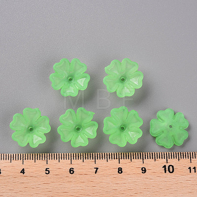 Transparent Frosted Acrylic Bead Caps MACR-S371-04A-733-1