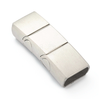 304 Stainless Steel Magnetic Clasps with Glue-in Ends STAS-B017-08P-1