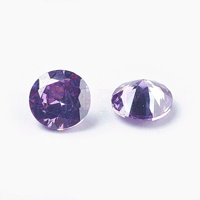 Cubic Zirconia Pointed Back Cabochons ZIRC-WH0001-B05-1