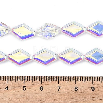 Electroplate Glass Beads Strands EGLA-B010-01A-AB02-1