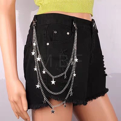 Iron 3 Layer Tassel Trousers Chains WG053FD-01-1