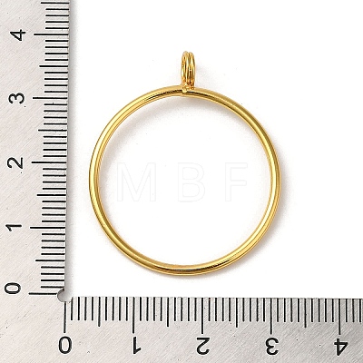 Brass Hollow Pendants KK-P001-94G-1