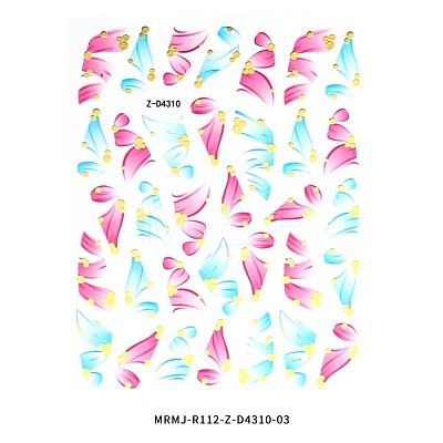 Shining Laser Ribbon Nail Decals Stickers MRMJ-R112-Z-D4310-03-1