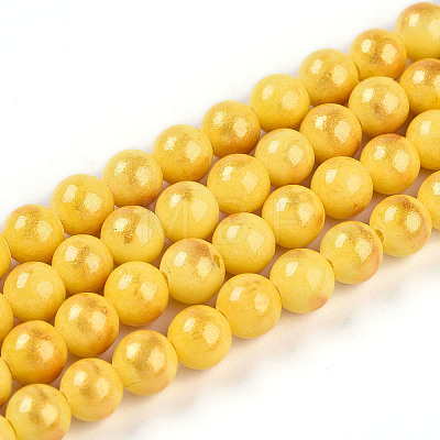 Natural Mashan Jade Beads Strands G-A255-A01-02D-1