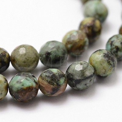 Natural African Turquoise(Jasper) Beads Strands G-D840-15-4mm-1