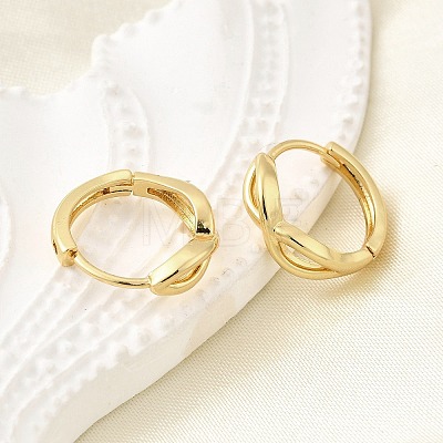 Infinity Brass Hoop Earrings for Women EJEW-U068-01G-1