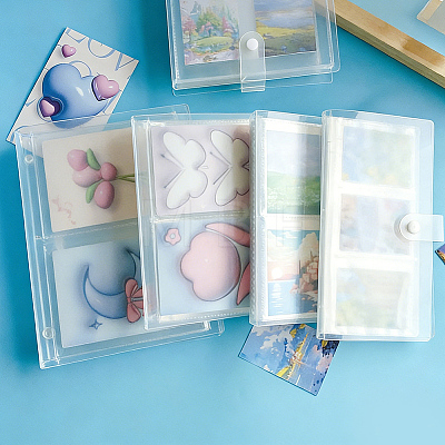 6 Inch 2-Grid PVC Photo Albums with Snap Buttons AJEW-SP0006-22B-1