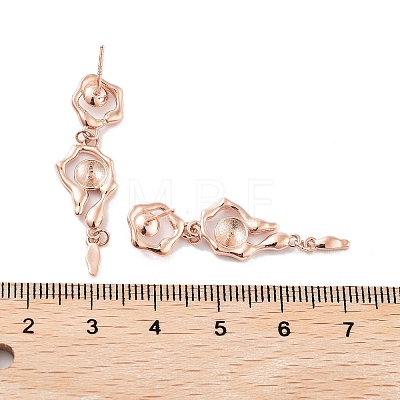 925 Sterling Silver Stud Earrings Findings EJEW-B038-05RG-1