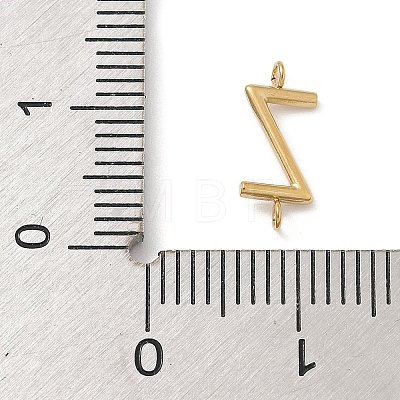 304 Stainless Steel Letter Connector Charms STAS-M108-01G-26-1