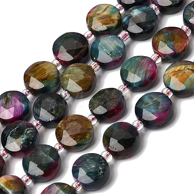 Dyed Natural Tiger Eye Beads Strands G-D105-A12-03-1