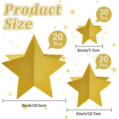 3D Star Paper Glitter Powder Display Decorations DIY-WH20082-52A-1