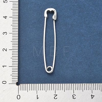925 Sterling Silver Safety Pin Brooch Findings STER-H120-01P-1