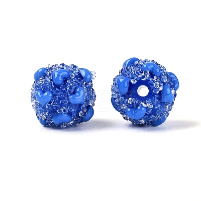 Opaque Acrylic & Transparent Resin Rhinestone Beads SACR-Q005-02A-01-1