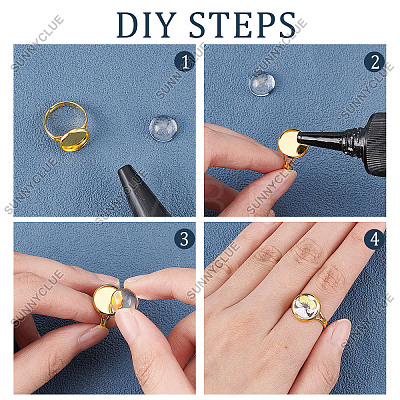 DIY Flat Round Adjustable Ring Making Kit DIY-SC0019-87-1