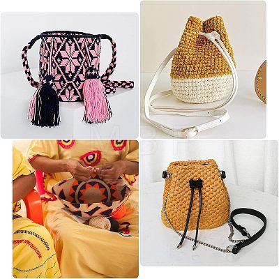 CHGCRAFT 4 Pcs 4 Styles PU Leather Bottom FIND-CA0002-15-1