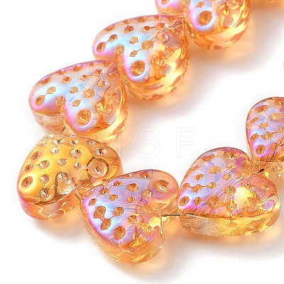 Electroplate Transparent Glass Beads Strands EGLA-R114-02A-FR02-1
