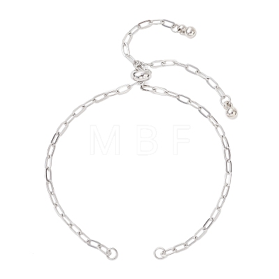 2.5MM 304 Stainless Steel Paperclip Chain Slider Bracelet Making AJEW-JB01402-1